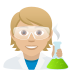 🧑🏼‍🔬 scientist: medium-light skin tone display on JoyPixels